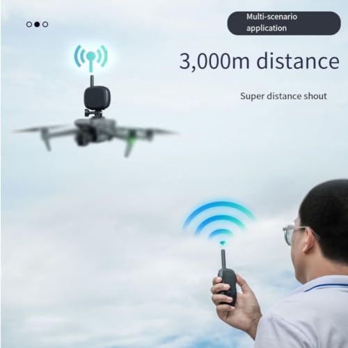 Megáfono inalámbrico 3000M para drones DJI Air 3S y altavoz compacto 3