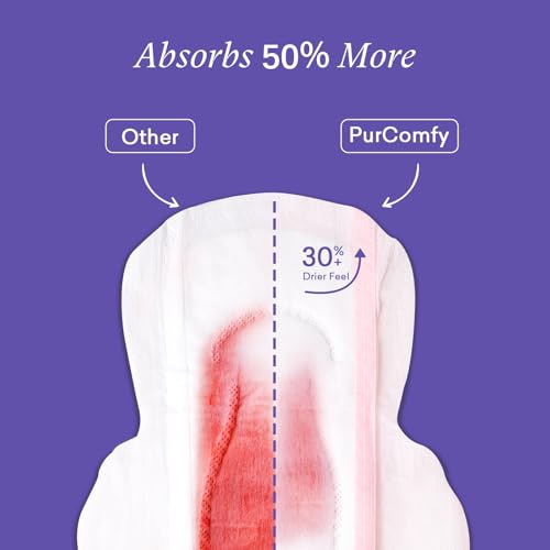 Image of PurComfy 24 Count Premium Postpartum Pads with Wings, Large Maximum Absorbency Postpartum Maternity Pads Ultra Soft Heavy Flow Secure Leak Protection After Birth (Pack of 3)
