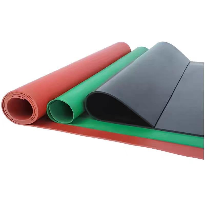 Alfombra de goma resistente para salas de distribución eléctrica y uso industrial (rojo, 30 x 30 x 0,3 cm), antideslizante, duradera y absorbente de golpes