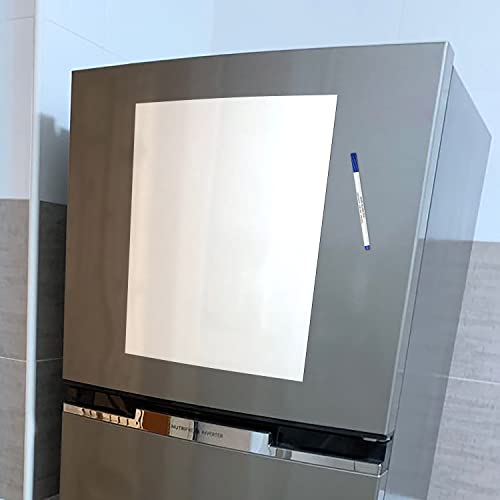 Image of WallDesignVinyl Magnetic White Board Organizer Sheet (41X30Cm, Landscape) with Marker Pen - Dry Erase Flexible Writing Film for Kitchen Fridge /Office Godrej /Metal Wardrobe