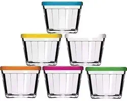 Conjunto 6 Potes de Vidro 350ml Nadir Figueredo