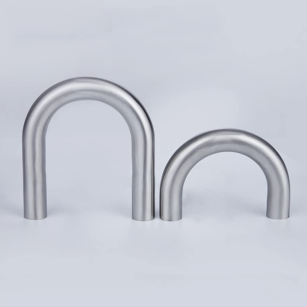 Gomito A 180° In Acciaio Inox 304 Lucidato Per Tubi Di Scarico – Diametri Da 19mm A 51mm (1,9 Cm OD X 11 Cm L)