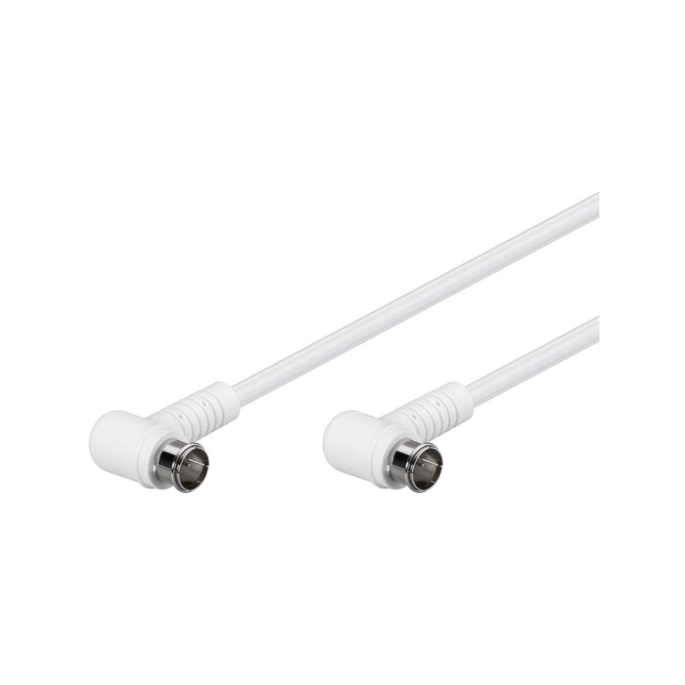 Goobay 67342 Angled SAT Antenna Cable 80 dB 2x Shielded 2.5 m