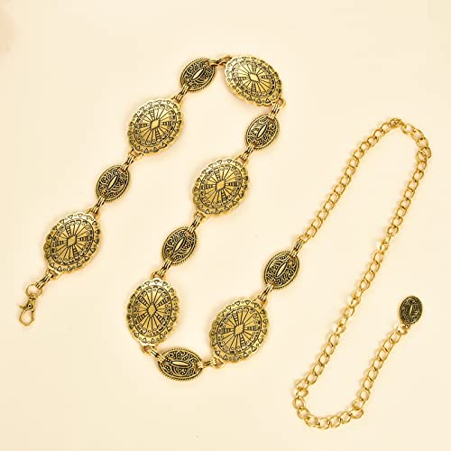 Iluvatar Waist Chain Women's Metal Chain Dress With Butterfly Sweater Chain Silver Retro Waist Chain Punk Belt #TOP7