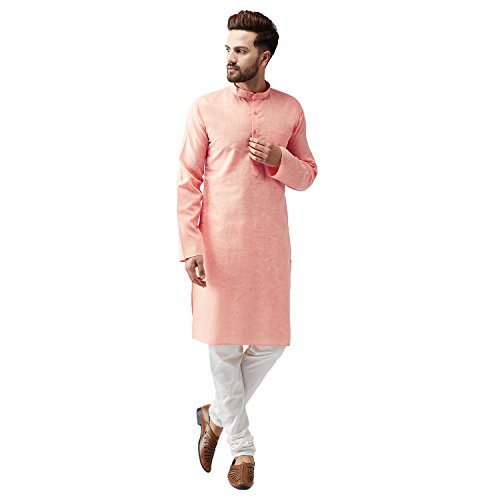 Image of SOJANYA (Since 1958, Men's Silk Blend Grey Kurta Pyjama & Silk Blend Jacket Combo