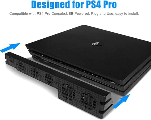 Linkstyle E00970B-L004638274FBA Cooling Fan For Ps4 Pro, Usb External Cooler 5 Fan Turbo Temperature Control For Sony Playstation Pro Gaming Console thumb #2