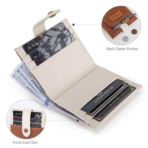 Image of Montana West X Wrangler Brown Wallet for Women Ladies Girls Minimalist Small Cash Wallet With Rfid Lining and Zipper Coin Purse