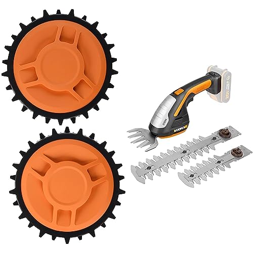WORX WA0955 L-Räder & WA0179 Heringe Für Landroid Mähroboter - Offroad-Räder & 100 Erdspieße Für Begrenzungsdraht