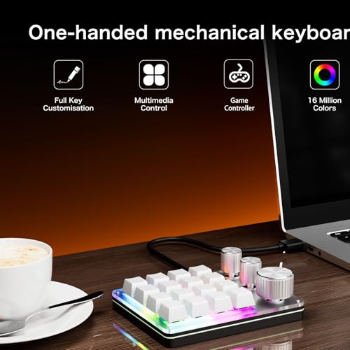 Clavier programmable 16 clés blanc filaire pour le jeu - 4