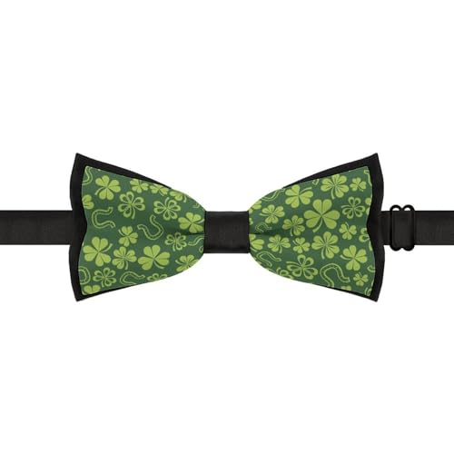 GoasNei Happy St. Patrick's Day Bow Tie for Men Adjustable Necktie Funny Tie Neck Ties for Weddings Party