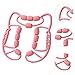 predolo Legs Roller for Legs Cellulite Roller Manual Deep Tissue Massage Tool Equipment for Shoulder Calf Thigh Arm Indoor, Pink