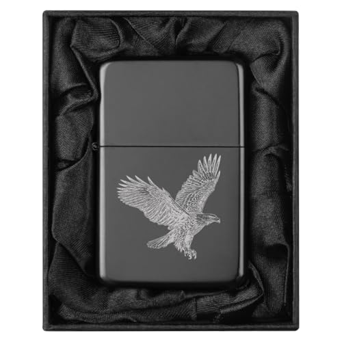Encendedor en caja regalo forrada seda negra miniatura 1