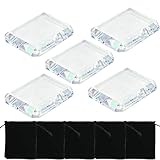PEDOBALI 5 Pcs Rectangular Glass Paperweight with Bag Decorative Tiles Paper Weights Clear Heavy Glass Etch Block for Outdoor Office Desk Book Events Crafts Posters Decor Christmas Gifts
