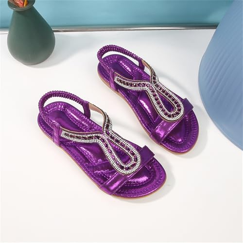 Image of Toddler Girls Sandals Sparkly Rhinestone Girl Shoes Soft Rubber Princess Summer Wedding Party for Little Kid /Big Kid