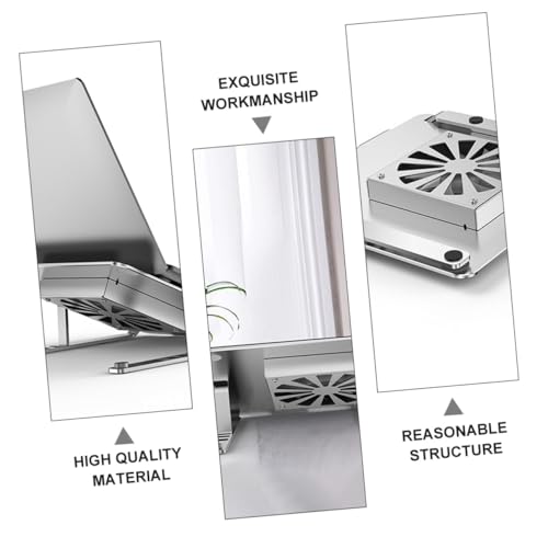 Base ajustable de aluminio para laptop con ventilador LED miniatura 3
