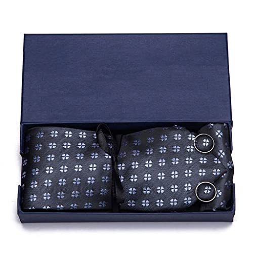 Set corbata con gemelos en caja para hombre