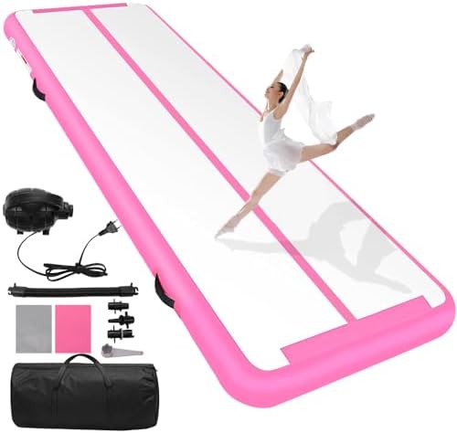 Tapete de Ginástica Inflável de 3 m, Colchão Insuflável para Giná...