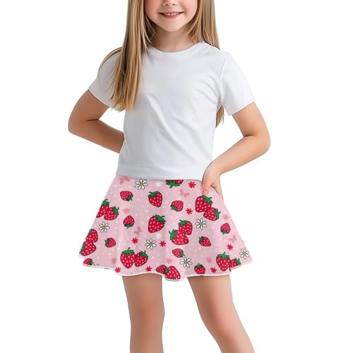 Girls Pleated Skirt with Shorts for Yoga Golf Running Dancing Tennis Elastic Waist with Pockets