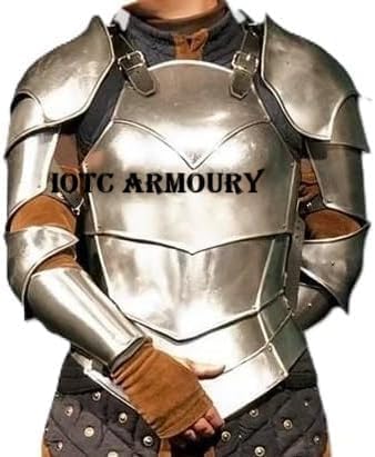 Medieval Gothic Female Armor Suit Knight Cuirass Breastplate Arm & Leg Guard Shoulder Pauldrons - Lady Cosplay Fantasy Armor Costume