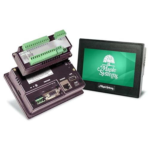 Image of HMI PLC Controller, 4.3 inch Touchscreen Display, Add 1 I /O Module (Sold Separately), HMC4043A-M, Maple Systems, Class 1 Div 2 Rated, Free All-in-One Configuration and Programming Software