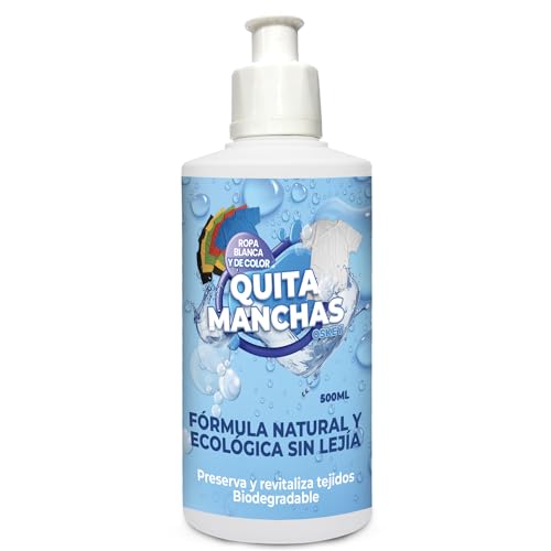 OSKEY Quitamanchas Ropa - Eficaz para Ropa Blanca y de Color, Fórmula Natural y Ecológica Sin Lejía, Preserva y Revitaliza Tejidos, Biodegradable (500)
