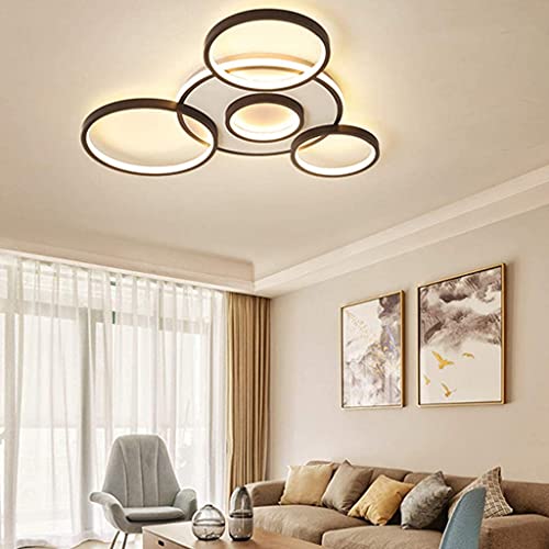YZSJ Deckenleuchte LED Dimmbar Deckenlampe Moderne Wohnzimmerlampe Metall Acryl Schlafzimmer Küche Und Büro Kronleuchter Kinderzimmerlampe Dekorative Innenbeleuchtung,D,70CM(58W) …