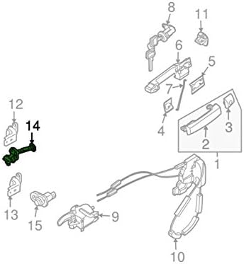 Piezas originales de Nissan - Link Assy-Check, puerta delantera derecha (80430-9BM0A)