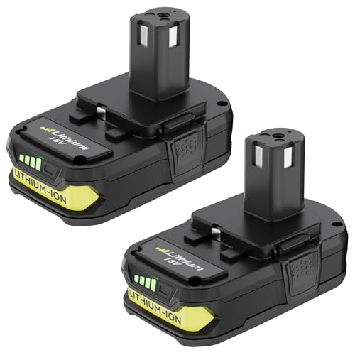 Sunmokite 2Packs 18V Replacement for Ryobi Battery