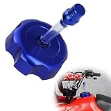 Fuel Cap CNC Billet Gas Tank Cap with Anti-Leak Vent Tube Fits for 50cc 70cc 90cc 110cc 125cc Coolster TaoTao Kazuma Sunl JCL Roketa ATV Quad 4 Wheeler-Blue