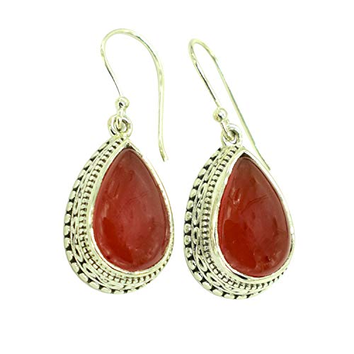 Pendientes de cornalina en plata de ley 925 el regalo de aniversario ideal