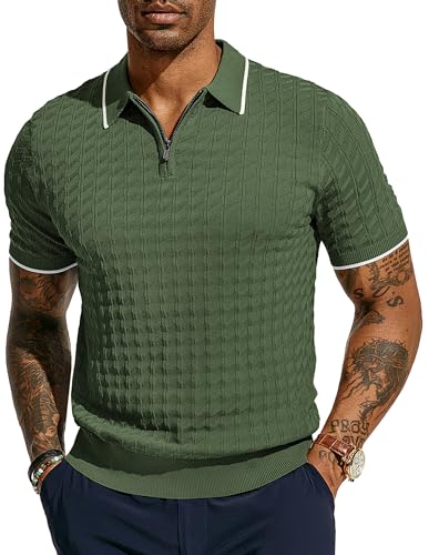 PJ Jones Knit for Polo Men Short Sleeve Quarter Zip for Polo
