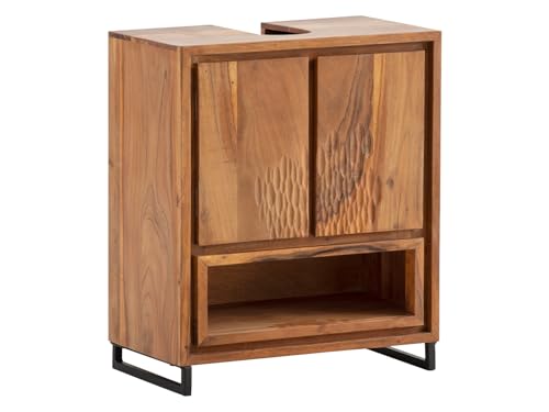 Woodkings Waschbeckenunterschrank Maddox | Badschrank 50x60x30cm aus...