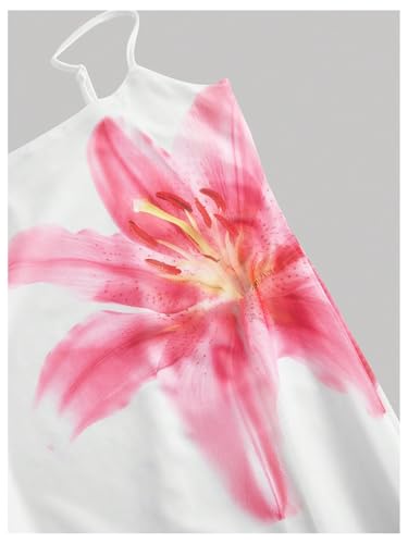 Floerns Women's Flower Print Slip Dress Spaghetti Strap Summer Bodycon Cami Dress3