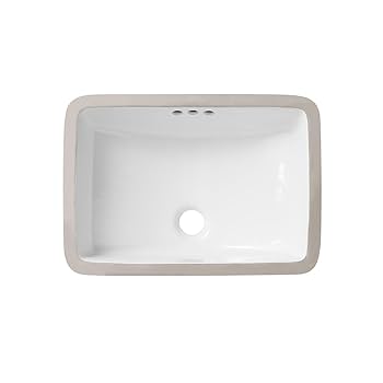KDKSC 18 Inch Undermount Bathroom Sink White Ceramic
