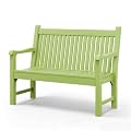 Psilvam Garden Bench, 2-Person Poly Lumber Patio Bench, All-Weather Outdoor Bench that Never Rot and Fade, Memorial Bench, Suit for Garden, Porch and Park (Dark Green)