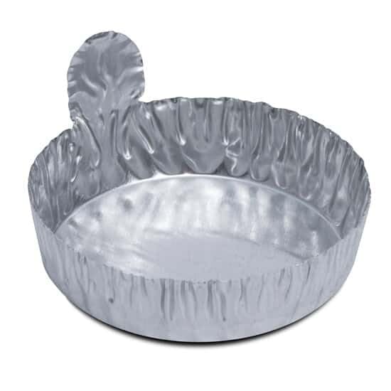Cole-Parmer 43 mm Aluminum Crimpled-Walled Weighing Dishes with Tab, 20 ml, 1000/Cs