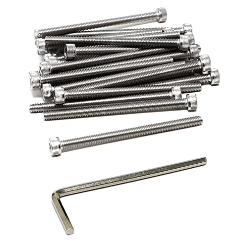Image of iexcell 25 Pcs M4 x 60mm Thread Pitch 0.7 mm Stainless Steel 304 Hex Socket Head Cap Screws Bolts Kit