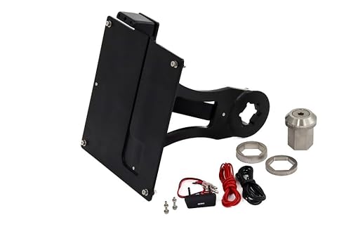 Seitlicher Kennzeichenhalter 180x200 mm verstellbar inkl. Teilegutachten kompatibel mit HD Harley Davidson Breakout/Deluxe (2018-) Kennzeichenträger