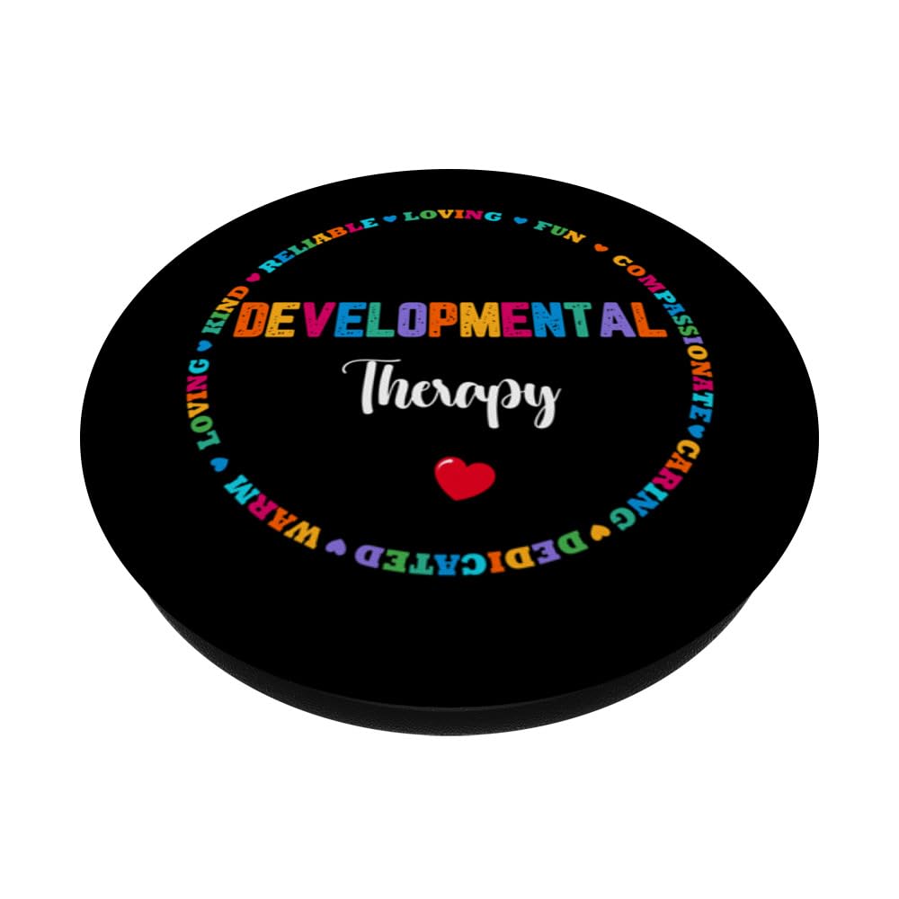 Developmental Therapy DT Developmental Therapist PopSockets Swappable PopGrip, Black - Image 2