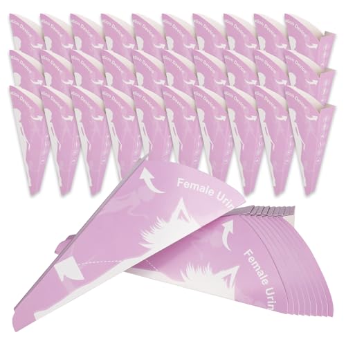 smtfcty Urinella portátil para mujer, desechable, 30 unidades, embudo de campingklo desechable de papel para orinar, taza de orinar para mujeres, viajes y camping, senderismo, actividades al aire