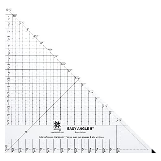 EZ Quilting, 10.5" Simplicity Triangle Ruler and Quilting Template