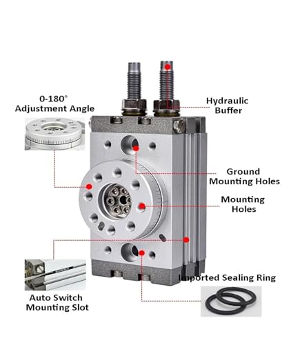 Vérin rotatif MSQB50A pour postes d'assemblage en atelier
