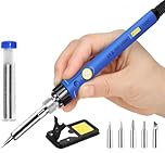 はんだごてセット 電源ボタン有り 200℃～480℃ はんだごて 半田ごて 温度調節 100W－コード式 セット 100W 高出力 温度調節可能 急速加熱 DIY/修理/電子工作用 半田ごて (100W簡易セット)