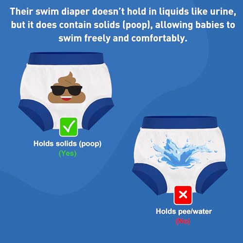 Image of BIG ELEPHANT Baby Swim Diapers 3-Pack, Reusable Swimming Diapers
