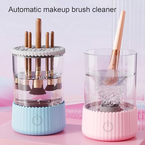 Limpador de Pincel de Maquiagem Elétrico, Secador de Pincel de Maquiagem 2 Em 1 para Pincéis e Espon