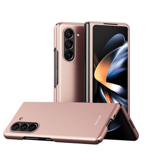 Coque mate Galaxy Z Fold 5 ultra fine haut de gamme couleur or rose