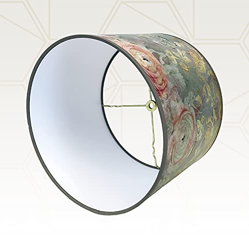 Royal Designs, Inc. Trendy Decorative Handmade Drum Shade, Made in USA, 10in, HBC-8073-10-2, Butterfly Garden - 2 Pk