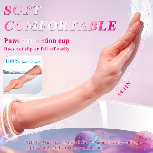 Long Thick Huge Fist Dildo Sex Toy Lifelike Soft 3 Inch Diameter - Image 4
