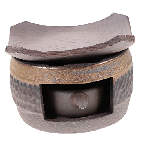 Alipis 1Set Ceramic Tea Warmer Set Traditional Tea Light Candle Holder Compact Tea Heater for Indoor Use Essential Tea Brewing Accessories of Unique Rustic Design