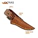 Elk Ridge - Outdoors Fixed Blade Knife - 7-in Overall, 2.75-in 440 Stainless Steel Blade with Mirror Finish, Maple Burl Wood Handle, Genuine Leather Sheath - Hunting, Camping,. Survival - ER-059